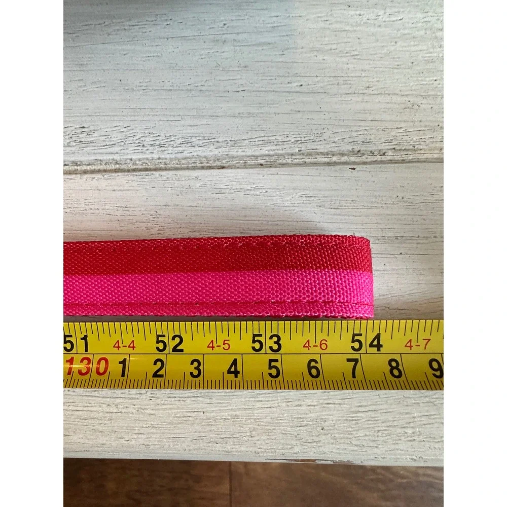 Kate Spade New York Red & Pink Stripe Dog Leash Gold Hardware‎